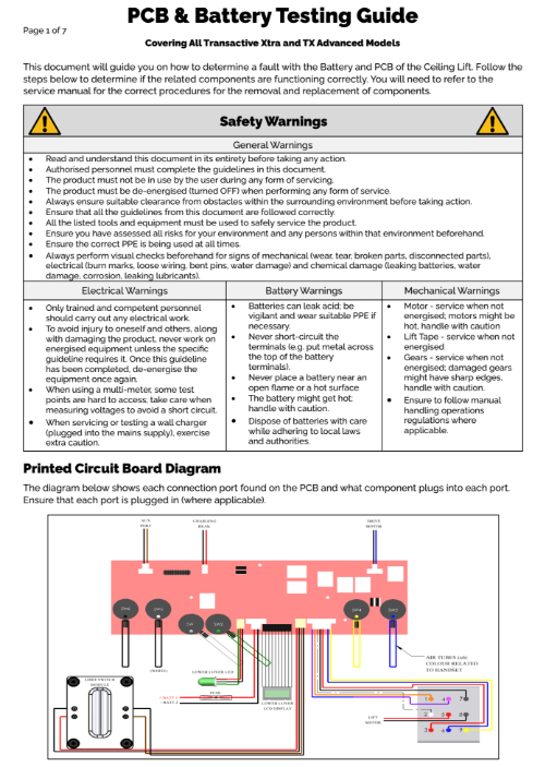 Battery Testing Guide TX PCB & Battery Test Guide - Prism Healthcare Dealer Portal